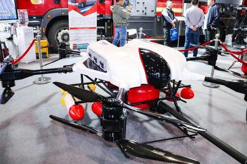 Aktuelle Unternehmensnachrichten über Schwergewichtes Feuerwehr- und Rettungs-UAV, 150 kg Last, Höchstflughöhe 500 Meter, 60 Flugminuten