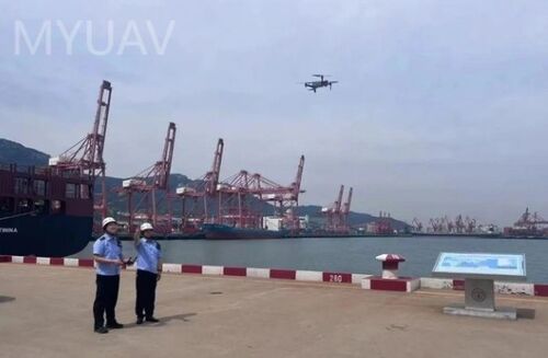 Aktuelle Unternehmensnachrichten über Luftuntersuchungen mit MYUAV helfen, die Qualität und Effizienz der Durchsetzung des Verkehrsrechts im Hafen von Lianyungang zu verbessern