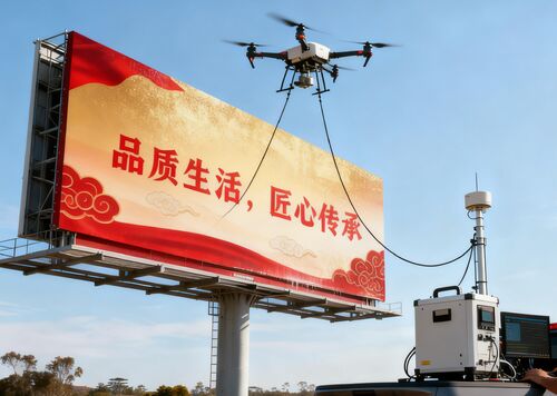 Aktuelle Unternehmensnachrichten über Geringe Effizienz bei der Reinigung von Außenwerbung? Das Dual-Tethered-System von MYUAV bietet eine neue Lösung!